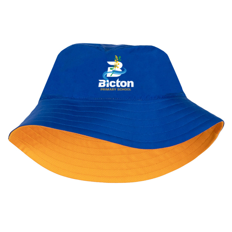 Bicton PS Reversible Bucket Hat Gold - New Logo