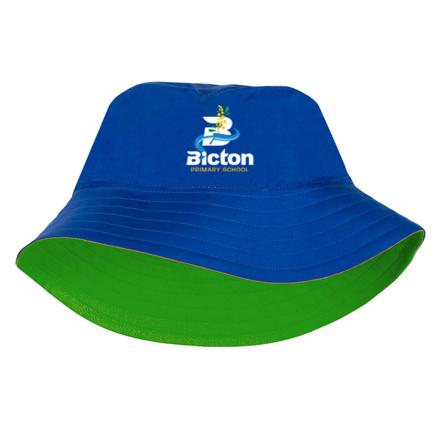 Bicton PS Reversible Bucket Hat Green - New Logo