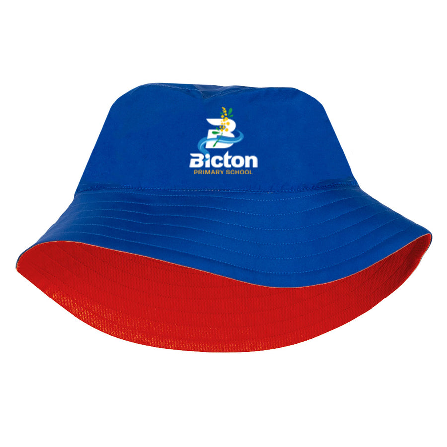 Bicton PS Reversible Bucket Hat Red - New Logo