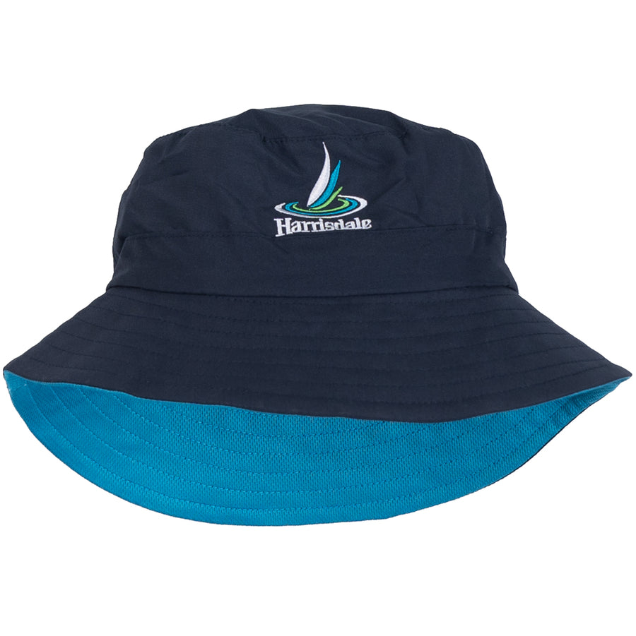 Harrisdale Primary School Reverisble Bucket Hat - Aqua