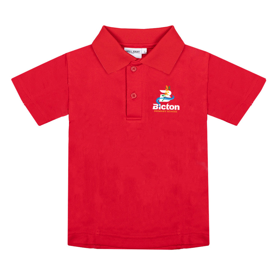 Bicton Primary School Kindy Polo Red - New Logo