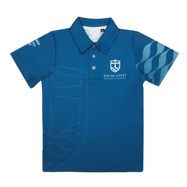 South Coast Baptist College House Polo - Blue