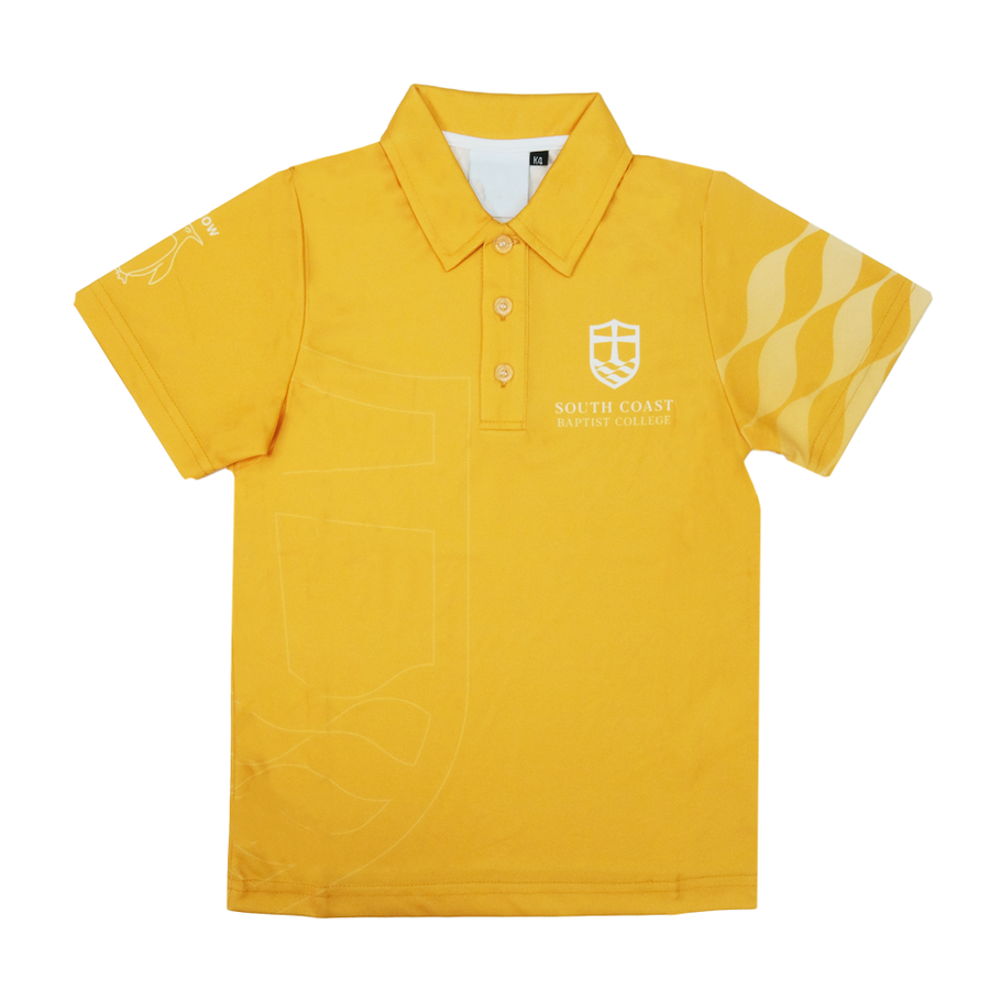 South Coast Baptist College House Polo - Gold