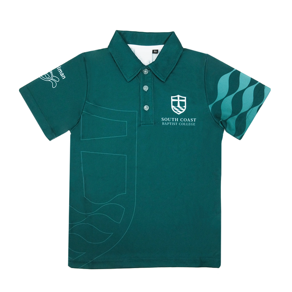 South Coast Baptist College House Polo - Green