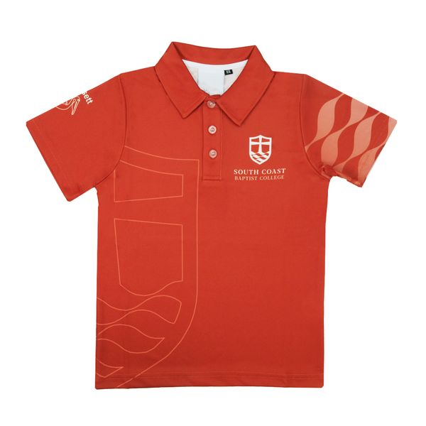 South Coast Baptist College House Polo - Red