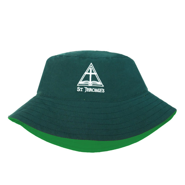 St Jerome's Primary School Reversible Bucket Hat - Green