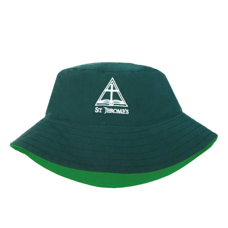St Jerome's Primary School Reversible Bucket Hat - Green