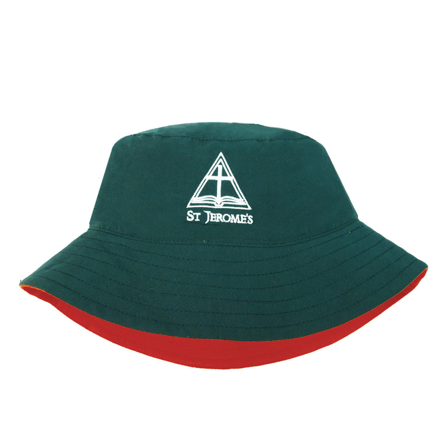 St Jerome's Primary School Reversible Bucket Hat - Red