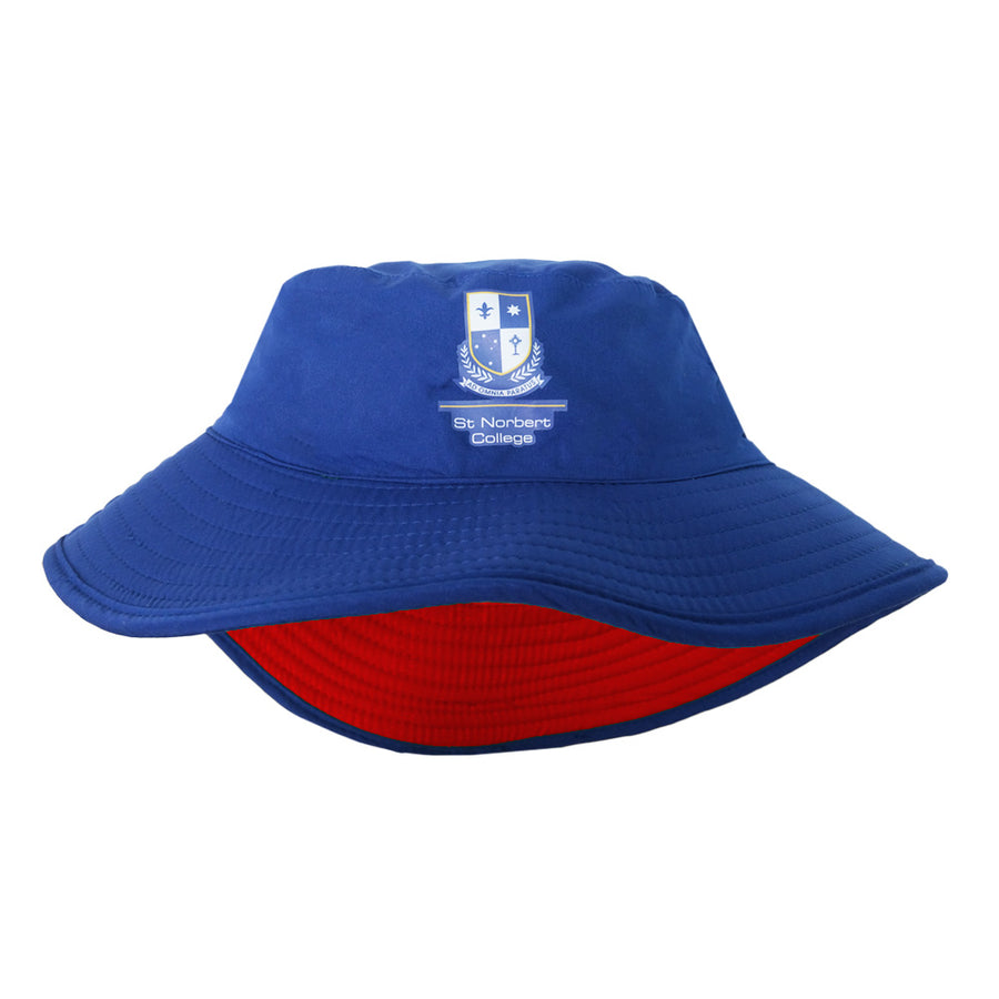 St Norbert College Reversible Bucket Hat - Red - Tongerio