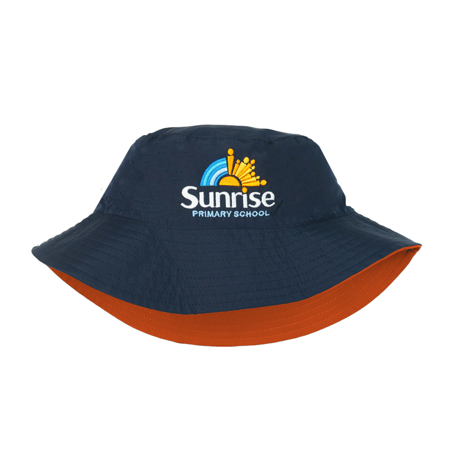 Sunrise Primary School Reversible Bucket Hat - Tangerine