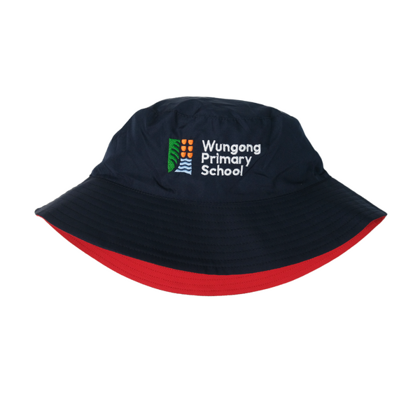 Wungong Primary School Reversible Bucket Hat - Red
