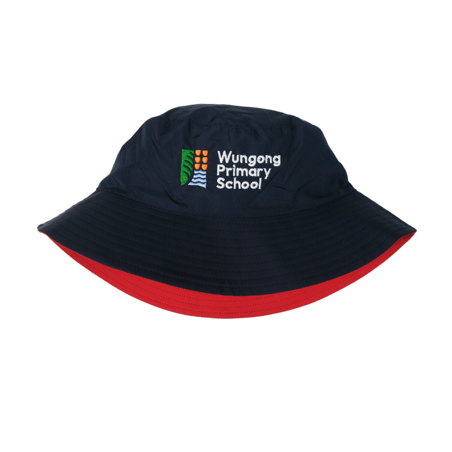 Wungong Primary School Reversible Bucket Hat - Red