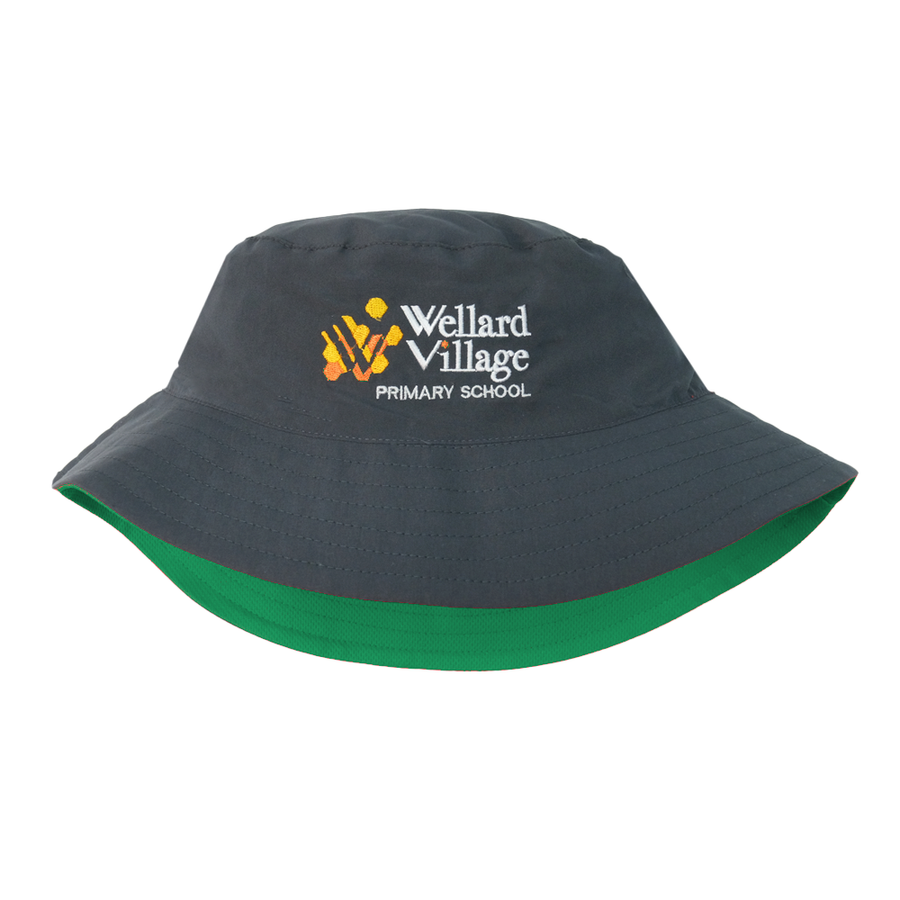 Wellard Village Primary School Reversible Bucket Hat - Emerald